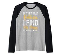 Happy Place All'aperto Campeggio Escursioni Sentieri Camper Uomo Donna Maglia con Maniche Raglan