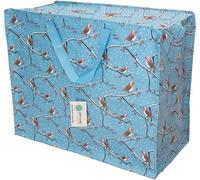 Happy Planet Giftshop Borsa grande Jumbo con cerniera 58 x 47 x 30 cm 80 l (Design di Natale pettirossi invernali) (singolo - multipack disponibili)