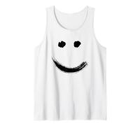 Happy Pleased Face - Minimal Black Drawing Canotta