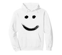 Happy Pleased Face - Minimal Black Drawing Felpa con Cappuccio