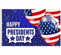 Happy President'S Day Usa American Stars Strip Balloons Bandiera Del Giardino 90X150Cm Con Occhielli Banner Moda Bandiera Pirata Per Giardino Balcone Fattoria