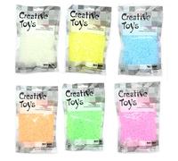 Happy Price Toys 6 x Borsa perline da stiro Midi con colori luminosi, 2000 pezzi, 12.000 perline in totale compatibili con le piastre a spillo delle perline da stiro Midi Hama