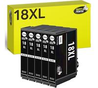Happy Printer 5 cartucce compatibili con Epson 18XL Nero per Expression Home XP205 XP215 XP225 XP302 XP305 XP312 XP315 XP322 XP325 XP402 XP405 XP412 XP415 XP422 XP425