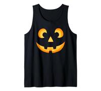Happy Pumpkin Smile Halloween Uomini Donne Jack O Lanterna Face Canotta