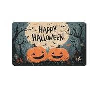 Happy Pumpkin - Tappetino scolapiatti in gomma assorbente per bancone della cucina, motivo: zucca felice, tappetino scolapiatti in pelle PU per decorazione del bancone della cucina, 30,5 x 50,8 cm