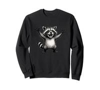 Happy Racoon Divertente Piccolo Procione Baby Ridere Racoon Felpa