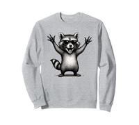 Happy Racoon Divertente Piccolo Procione Baby Ridere Racoon Felpa