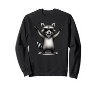 Happy Racoon Divertente Piccolo Procione Baby Ridere Racoon Felpa
