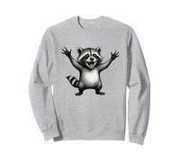 Happy Racoon Divertente Piccolo Procione Baby Ridere Racoon Felpa