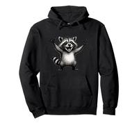Happy Racoon Divertente Piccolo Procione Baby Ridere Racoon Felpa con Cappuccio