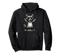 Happy Racoon Divertente Piccolo Procione Baby Ridere Racoon Felpa con Cappuccio