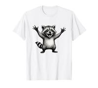 Happy Racoon Divertente Piccolo Procione Baby Ridere Racoon Maglietta