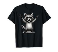 Happy Racoon Divertente Piccolo Procione Baby Ridere Racoon Maglietta