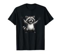 Happy Racoon Divertente Piccolo Procione Baby Ridere Racoon Maglietta