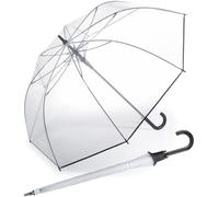 happy rain Ombrello XL da golf trasparente con automatico Ø 122 cm, trasparente, XL