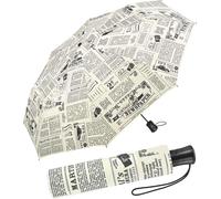 happy rain Ombrello Newspaper, Ombrello tascabile automatico, 94 cm, Compact