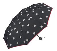 Happy Rain Ombrello pieghevole da donna - Sistema antivento - Automatico - Leggero - Pratico - Pois - Diametro 94 cm, Nero-Bianco, M, Nero-bianco, M