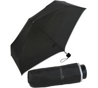 happy rain Ultra Mini ombrello tascabile da donna, tinta unita, Nero , 90 cm
