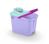 Happy Rainbow - Secchio per mop con strizzatore, riciclato, manico ergonomico, robusto e sostenibile, 14L, ideale per la pulizia dei pavimenti e della casa