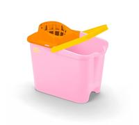 Happy Rainbow - Secchio per mop con strizzatore, riciclato, manico ergonomico, robusto e sostenibile, 14L, ideale per la pulizia dei pavimenti e della casa
