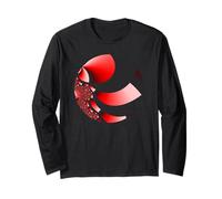 Happy Red Fractimage! Arte matematica Mandelbrot Fractal Art Maglia a Manica
