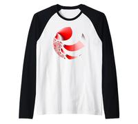 Happy Red Fractimage! Arte matematica Mandelbrot Fractal Art Maglia con Maniche Raglan
