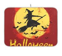 Happy Red - Tappetino riutilizzabile per Halloween, 45 x 61 cm, rettangolare, grande scolapiatti e griglia decorativa per la casa