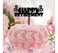 Happy Retirement Citazione Mr And Mrs Wedding Cake Toppers Acrilico Nero Personalizzato Retro Sposa E Sposo Cake Toppers per Matrimonio Doccia Nuziale Decorazioni per torte Regali di nozze per coppia