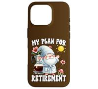 Happy Retirement Gnome Dad For Coffee Lover Finally Retired Custodia per iPhone 16 Pro