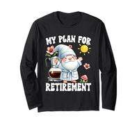 Happy Retirement Gnome Dad For Coffee Lover Finally Retired Maglia a Manica