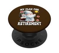 Happy Retirement Gnome Dad For Coffee Lover Finally Retired PopSockets PopGrip Adesivo