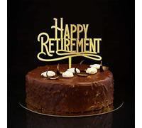 Happy Retirement Mr And Mrs Rustico Wedding Engagement Cake Toppers Glitter Gold Personalizzare Romance Bride & Groom Cake Toppers per Matrimonio Fidanzamento Decorazioni di Nozze Regali per Lui/Lei