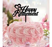 Happy Retirement Mr & Mrs Cake Toppers Personalizzato Country Bride and Groom Cake Topper per Matrimonio Doccia Nuziale Bomboniere Regali di Nozze per Coppia Acrilico Nero