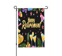 Happy Retirement Retire Grandparents Goodbye Tension Hello Pension Bandiera Da Giardino Moda Bandiera Da Esterno Colorato Bandiere Da Cortile Per Feste Festival Prato 30X45cm