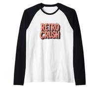 Happy Retro Crush per Un Look Divertente Maglia con Maniche Raglan