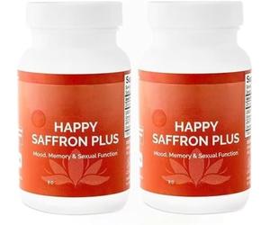 Happy Saffron Plus, Supporto per la salute degli occhi, Aiuta le emozioni delle donne e degli uomini ,2pcs