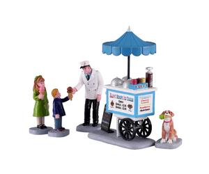 Happy Scoops Ice Cream Cart Set Of 5 Cod. 12037 Figurina Lemax