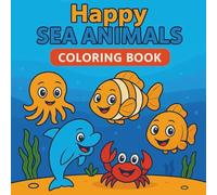 happy sea animals: simple coloring book