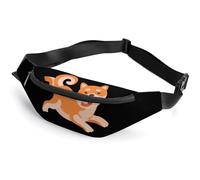 Happy Shiba Inu - Marsupio a tracolla con stampa di cane, alla moda, con cinghia regolabile, per uomo e donna, Stile:, 36*15cm, MHXYZHW