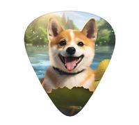 Happy Shiba Inu set di plettri per chitarra, 3 diversi spessori, 12 pezzi per una varietà di strumenti
