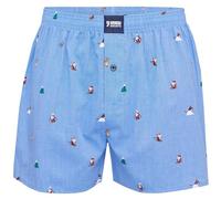 Happy Shorts Boxer Natale Sci Babbo Natale, Skiing Santa, L