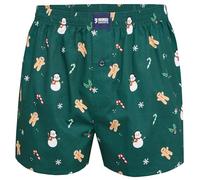 Happy Shorts Boxer Natale Sci Babbo Natale, Snowman - Gingerbread, XL