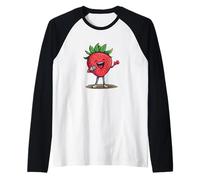 Happy Singing Berry Costume per gli appassionati di fragole e karaoke Maglia con Maniche Raglan