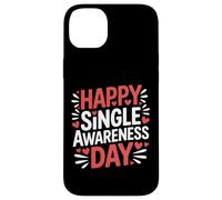 Happy Single Awareness Day, divertente design a forma di cuore anti San Valentino Custodia per iPhone 14 Plus