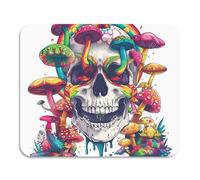 Happy Skull Rainbow Mushroom World - Tappetino per piatti con stendibiancheria, ad asciugatura rapida, assorbente, per la casa, 59,9 x 50 cm