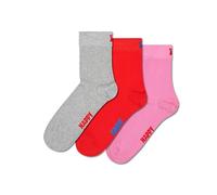 Happy Socks 1/2 Crew Socks Multi Packs- For Men and Women, Confezione da 3 Solid 1/2 Crew -A, 41-46