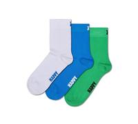 Happy Socks 1/2 Crew Socks Multi Packs- For Men and Women, Confezione da 3 Solid 1/2 Crew B, 41-46