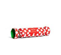 Happy Socks 2-Pack Big Dot Snowman Socks Set, colorati e divertenti, calzini per uomo e donna, Rosso-Bianco-Verde (36-40)
