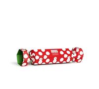 Happy Socks 2-Pack Big Dot Snowman Socks Set, colorati e divertenti, calzini per uomo e donna, Rosso-Bianco-Verde (36-40)