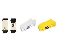 Happy Socks 3-Pack Banana Low Socks Calzini, Beige, Medium-Large (Pacco da 3) Unisex-Adulto